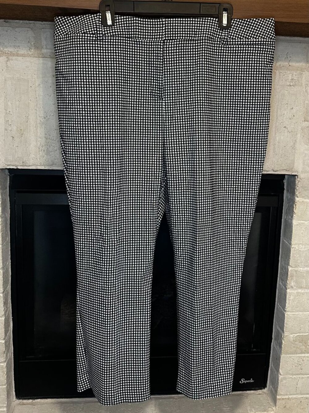 Lane Bryant 4-Season Slim Capri Pant in Black Gingham - 20W